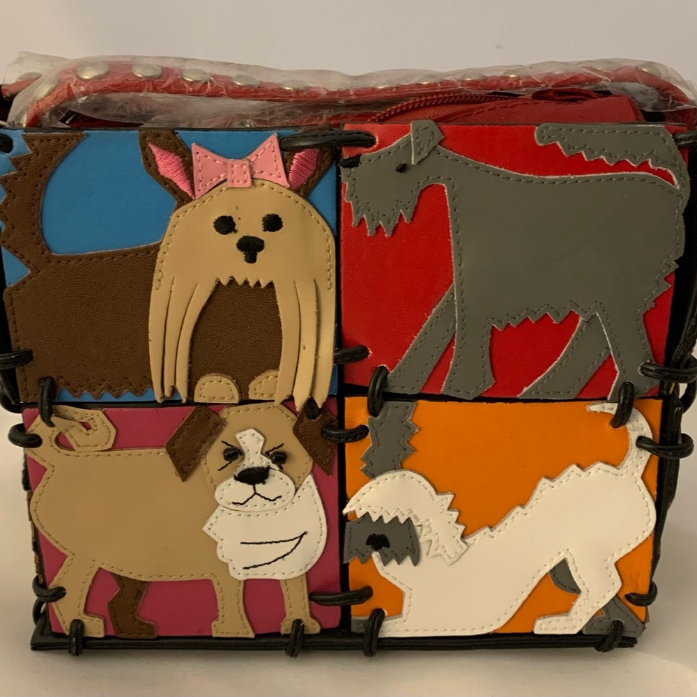 MICHAEL SIMON Dog Handbag - NWT. Style B023914 / color Multi. Apx from 2004.